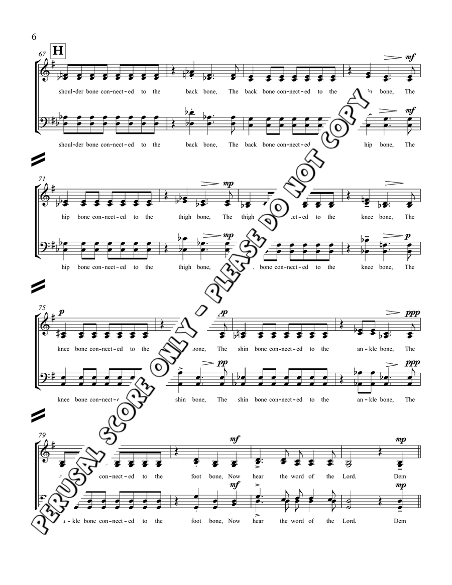 Dem Bones Dem Bones 4-Part scores gallery preview page 6