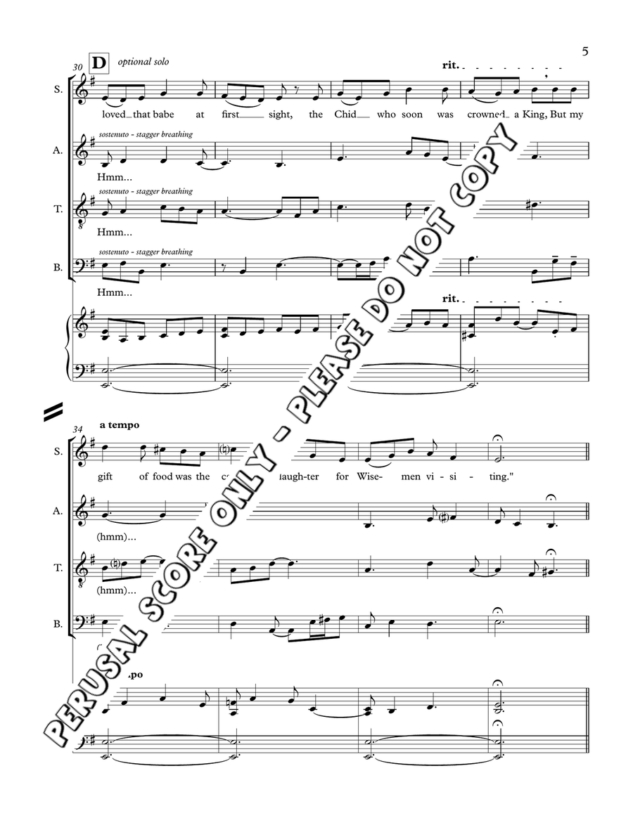 Offering At The Manger Offering At The Manger 4-Part scores gallery preview page 5