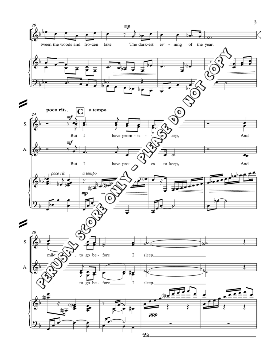 Miles To Go Before I Sleep SSA scores gallery preview page 3