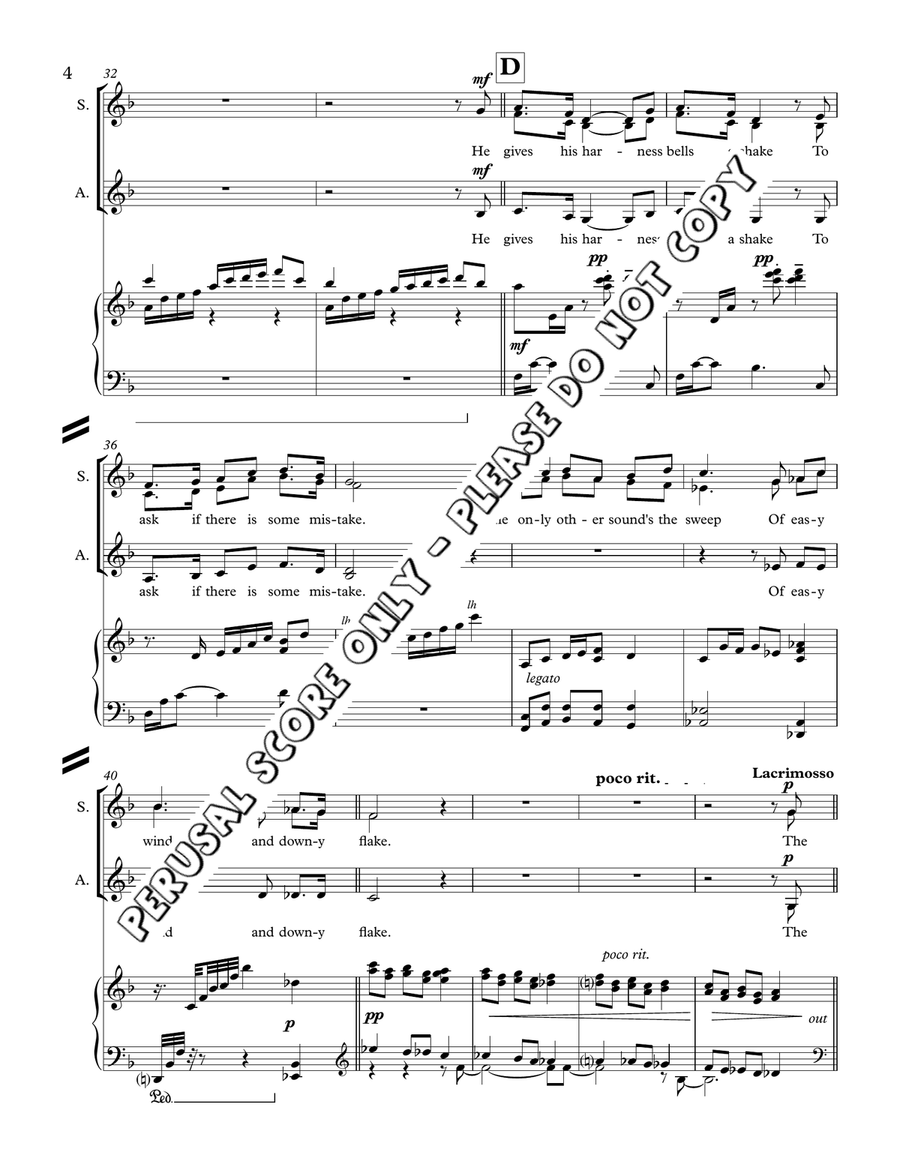 Miles To Go Before I Sleep SSA scores gallery preview page 4