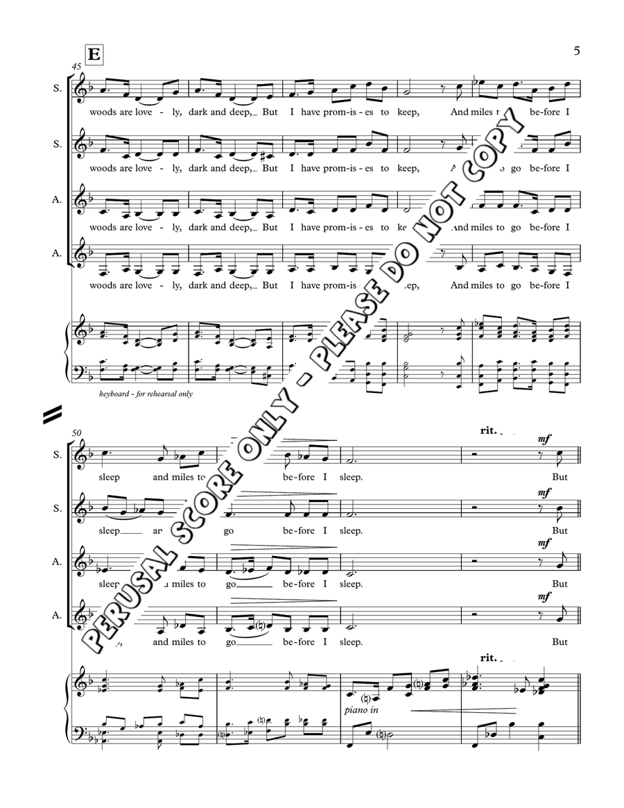 Miles To Go Before I Sleep SSA scores gallery preview page 5