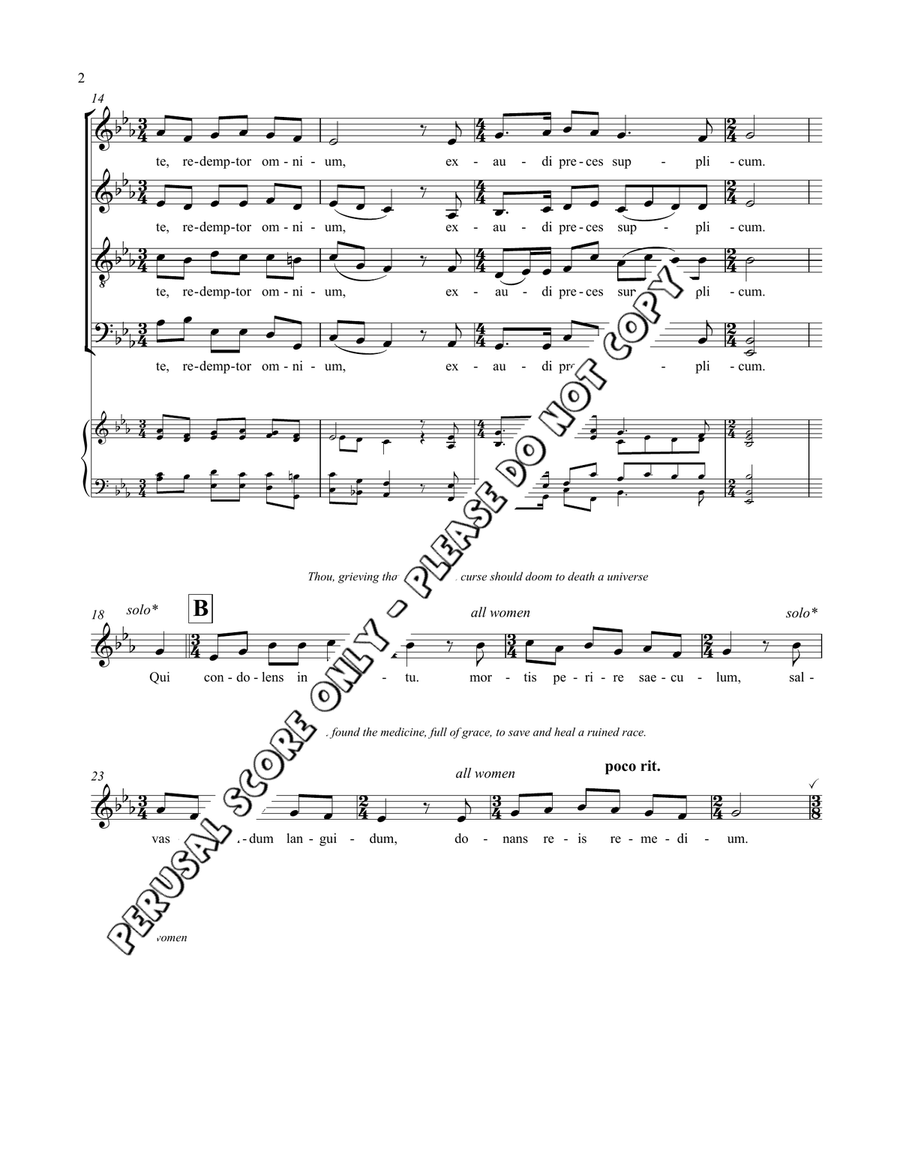 Creator Alme Siderum - Mvmt 1 4-Part scores gallery preview page 3