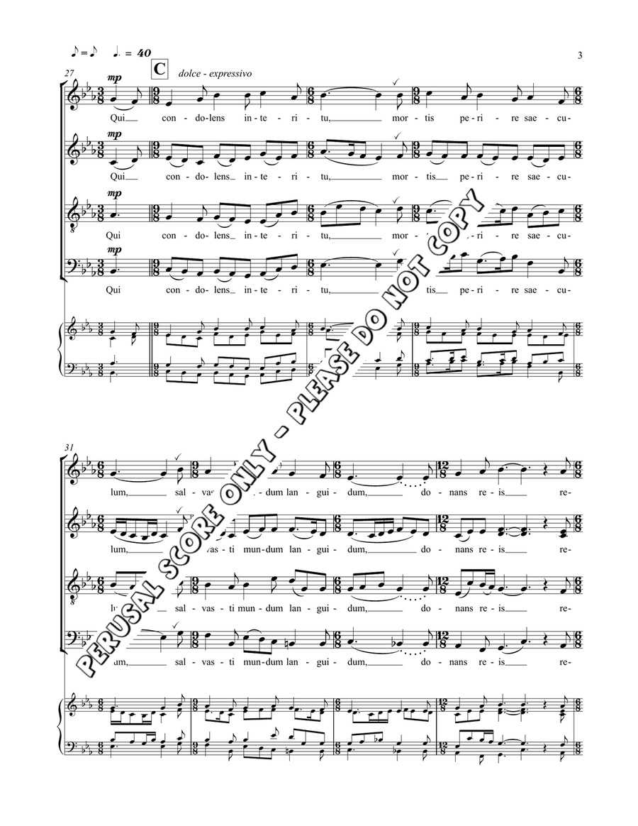 Creator Alme Siderum - Mvmt 1 4-Part scores gallery preview page 4