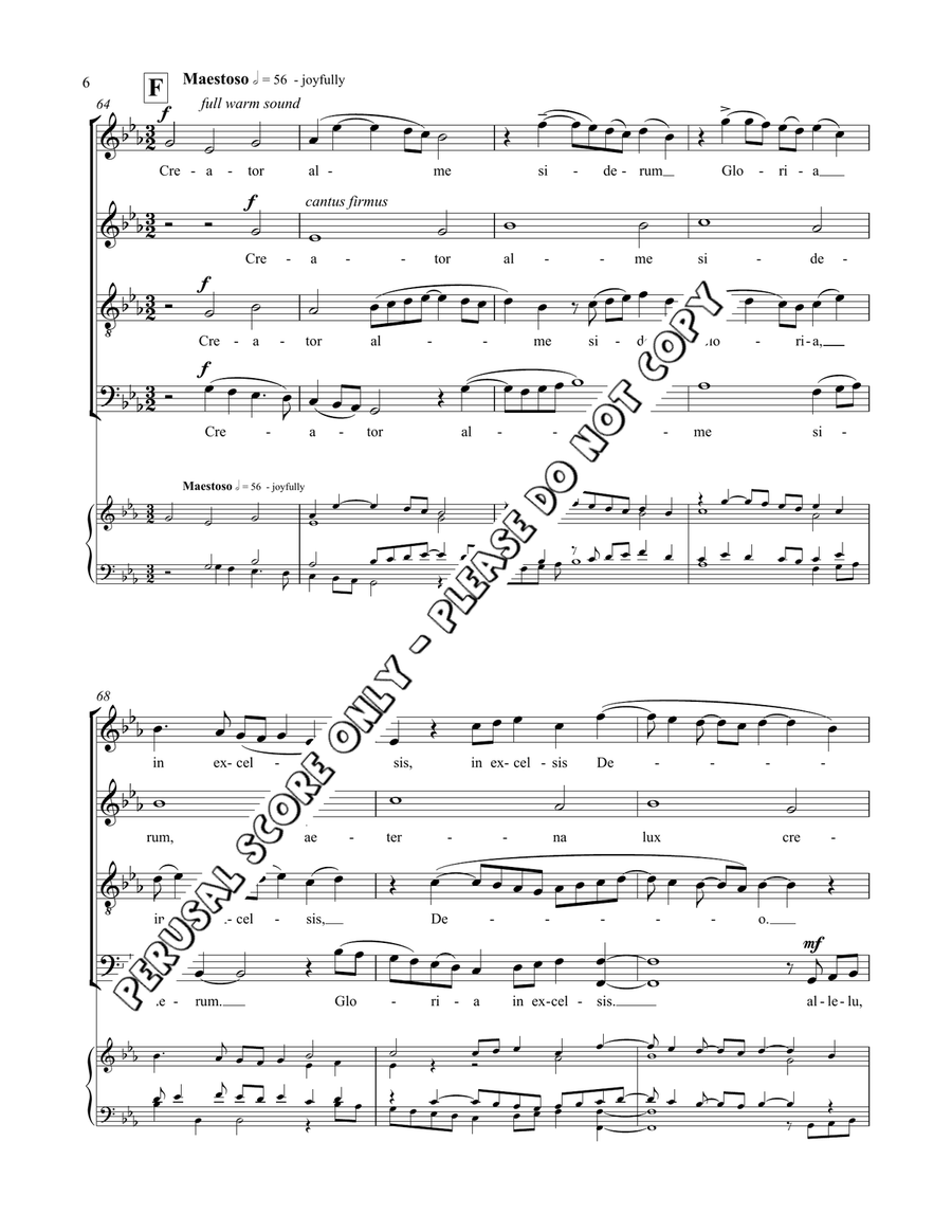 Creator Alme Siderum - Mvmt 1 4-Part scores gallery preview page 7