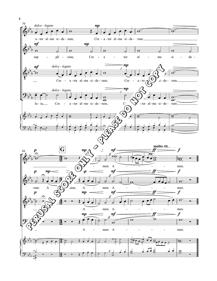 Creator Alme Siderum - Mvmt 1 4-Part scores gallery preview page 9