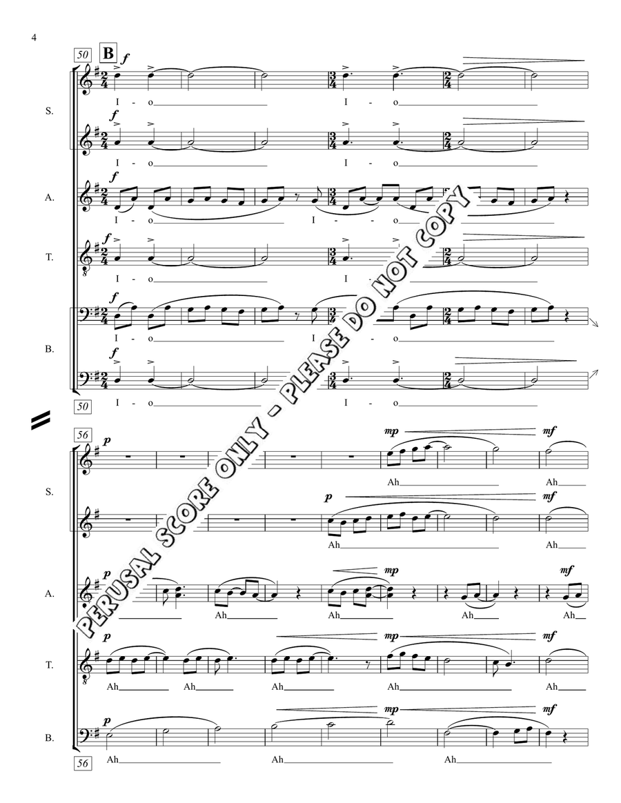 Io, Io Io, Io SSAATTBB scores gallery preview page 5