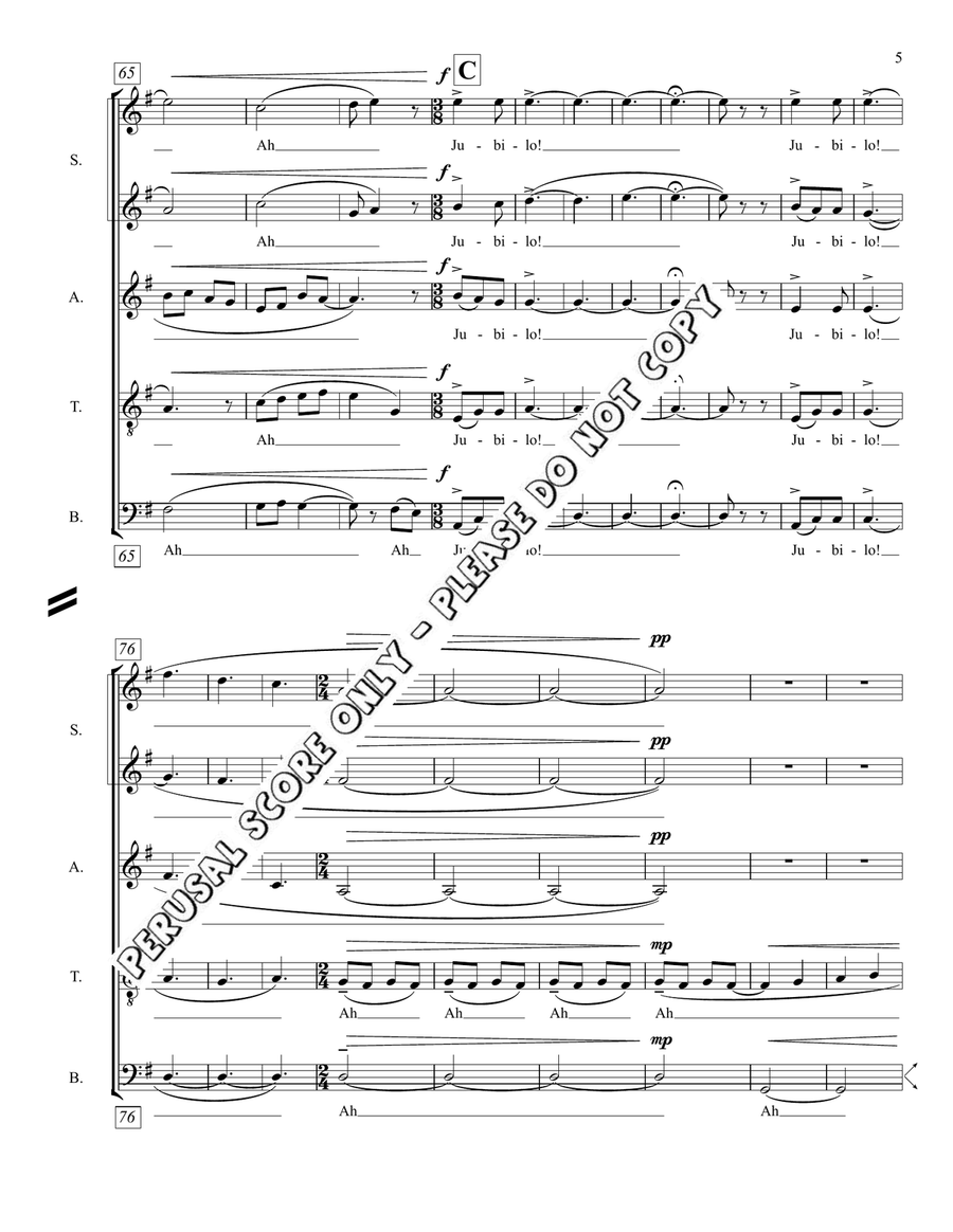 Io, Io Io, Io SSAATTBB scores gallery preview page 6