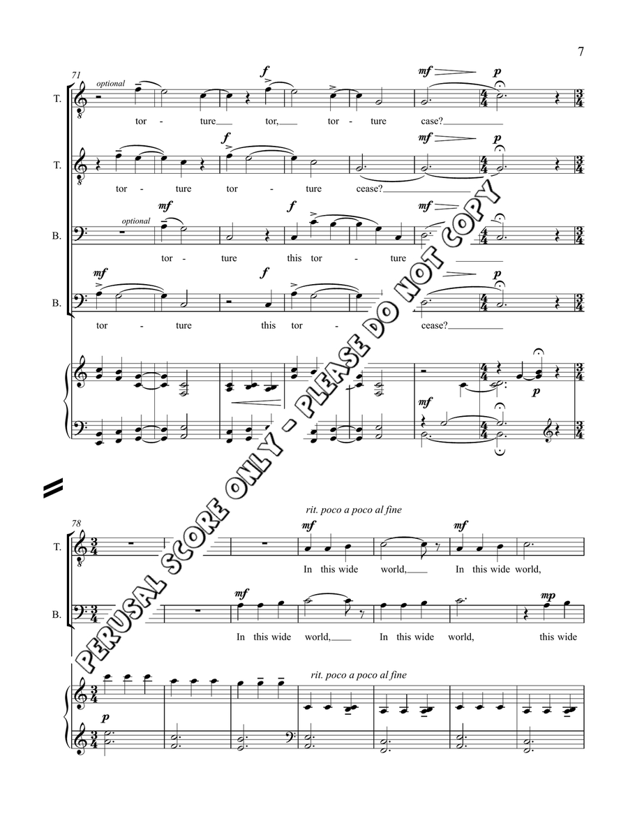 In The Wide World In The Wide World 3-Part scores gallery preview page 7