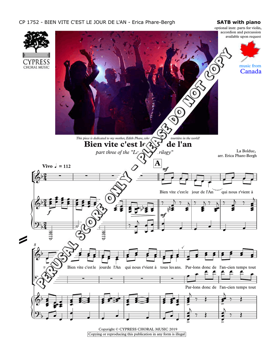 Bien Vite C'est Le Jour De l'An 4-Part scores gallery preview page 2