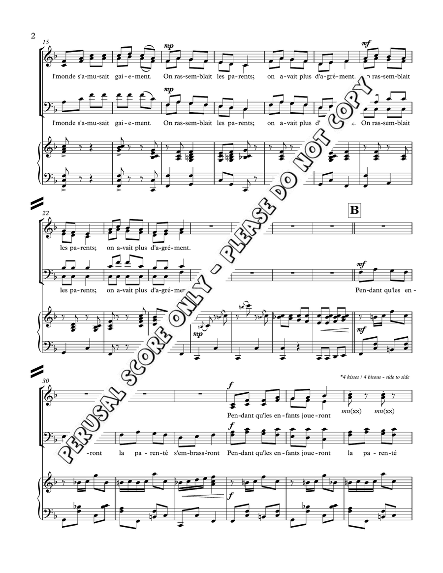 Bien Vite C'est Le Jour De l'An 4-Part scores gallery preview page 3