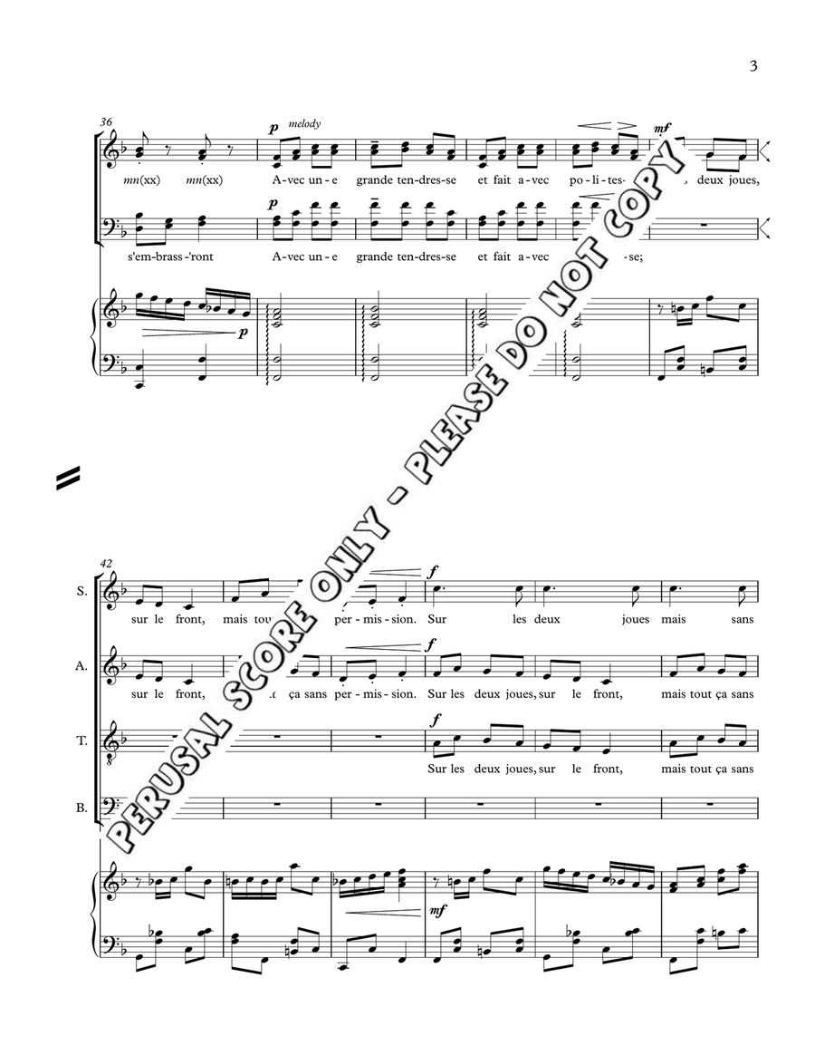 Bien Vite C'est Le Jour De l'An 4-Part scores gallery preview page 4