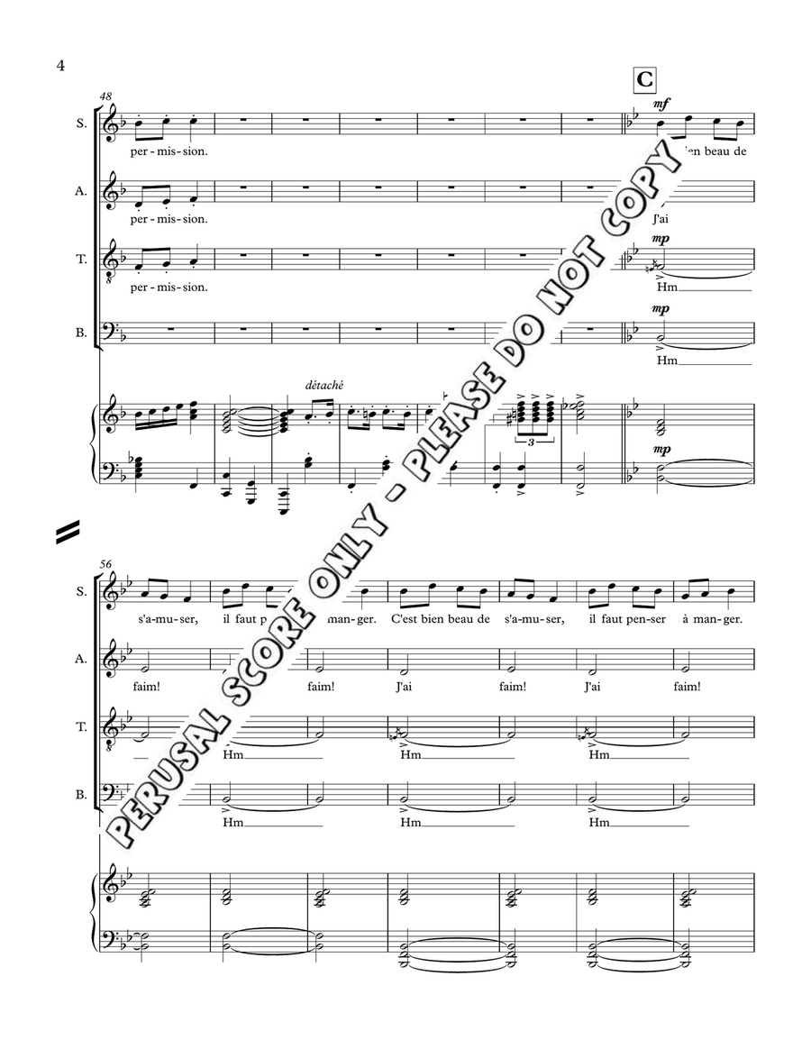 Bien Vite C'est Le Jour De l'An 4-Part scores gallery preview page 5