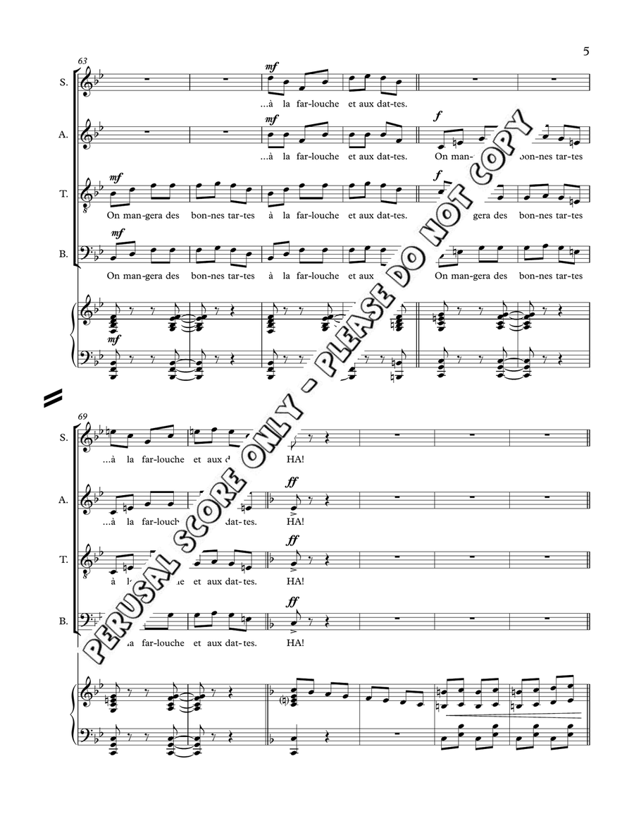 Bien Vite C'est Le Jour De l'An 4-Part scores gallery preview page 6