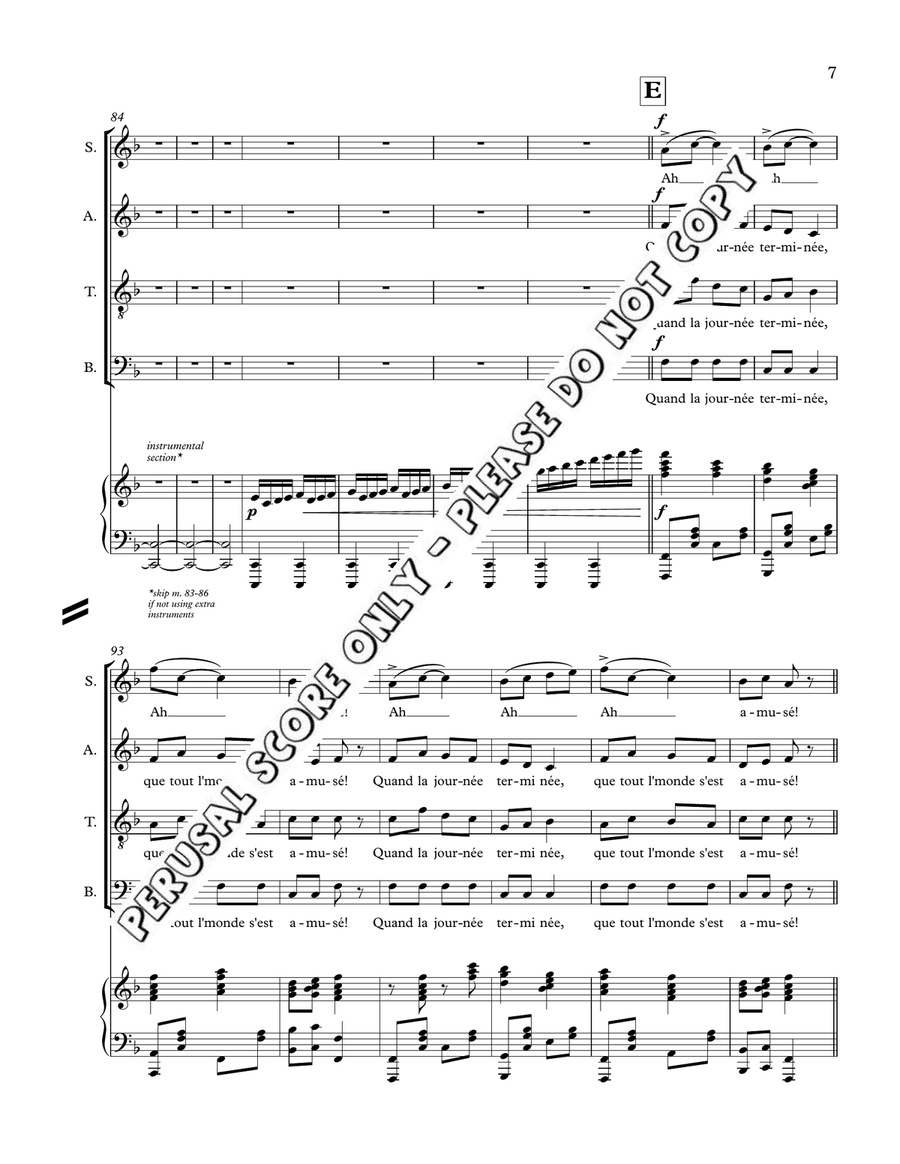 Bien Vite C'est Le Jour De l'An 4-Part scores gallery preview page 8