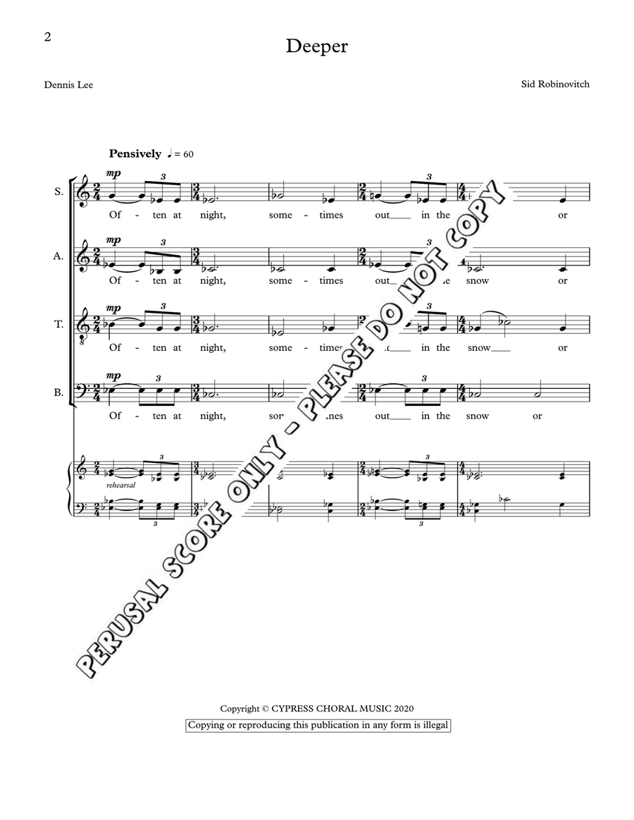 Deeper Deeper 4-Part scores gallery preview page 2