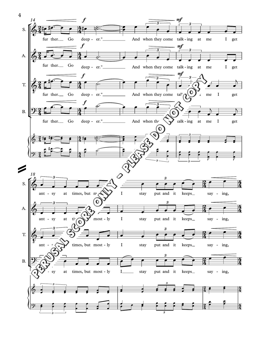 Deeper Deeper 4-Part scores gallery preview page 4