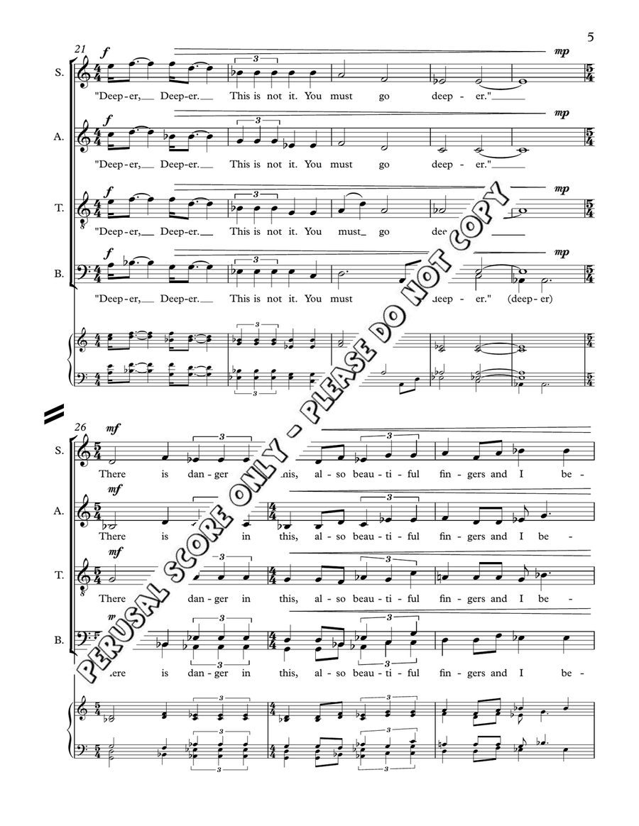Deeper Deeper 4-Part scores gallery preview page 5