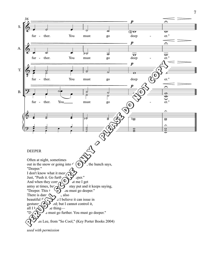 Deeper Deeper 4-Part scores gallery preview page 7