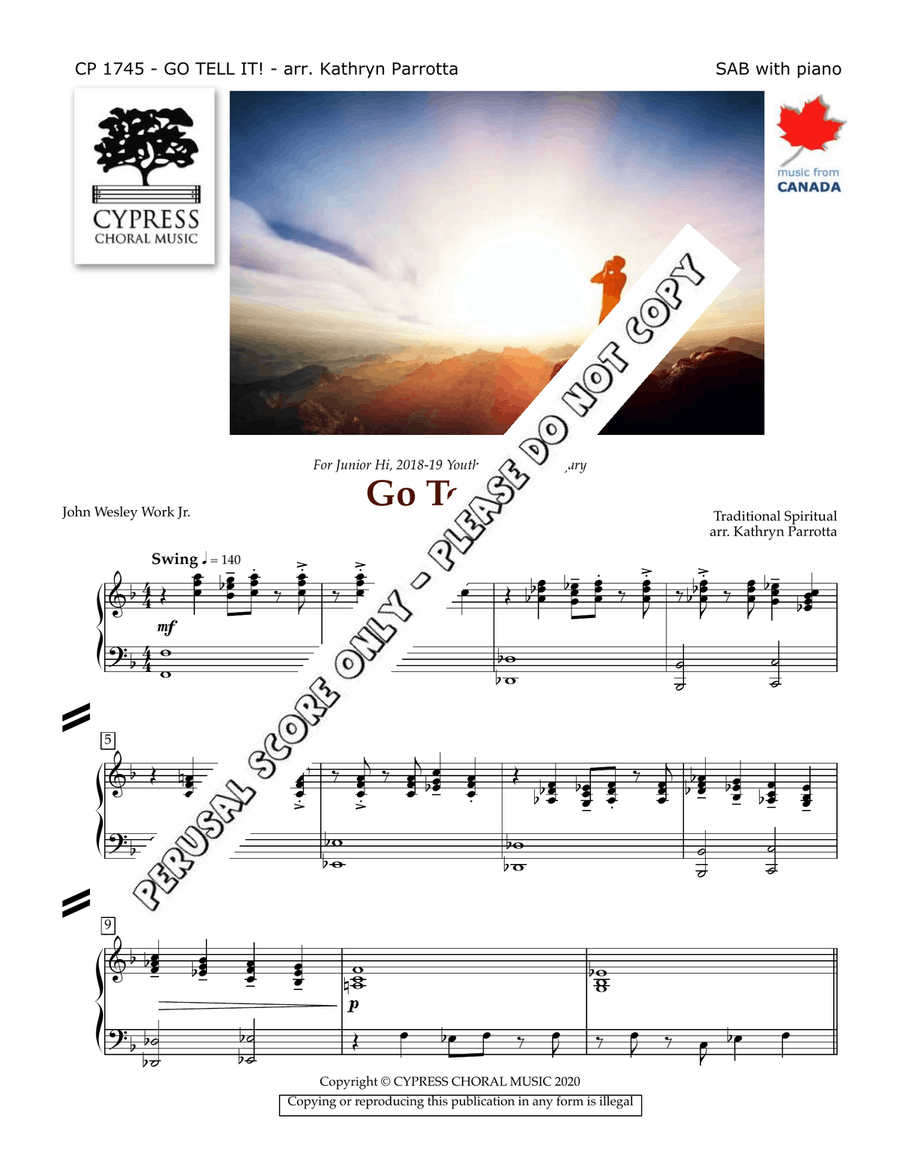 Go Tell It! Go Tell It! 3-Part scores gallery preview page 2