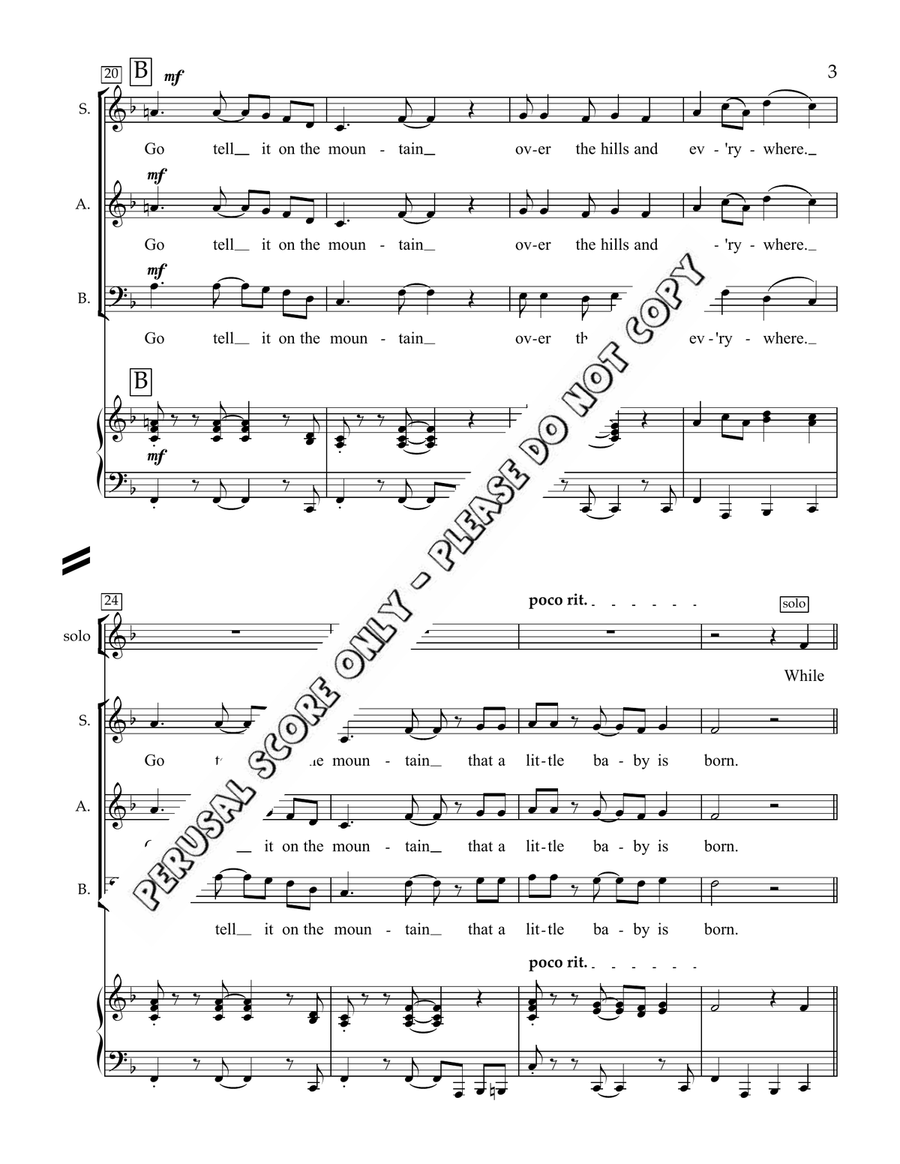 Go Tell It! Go Tell It! 3-Part scores gallery preview page 4