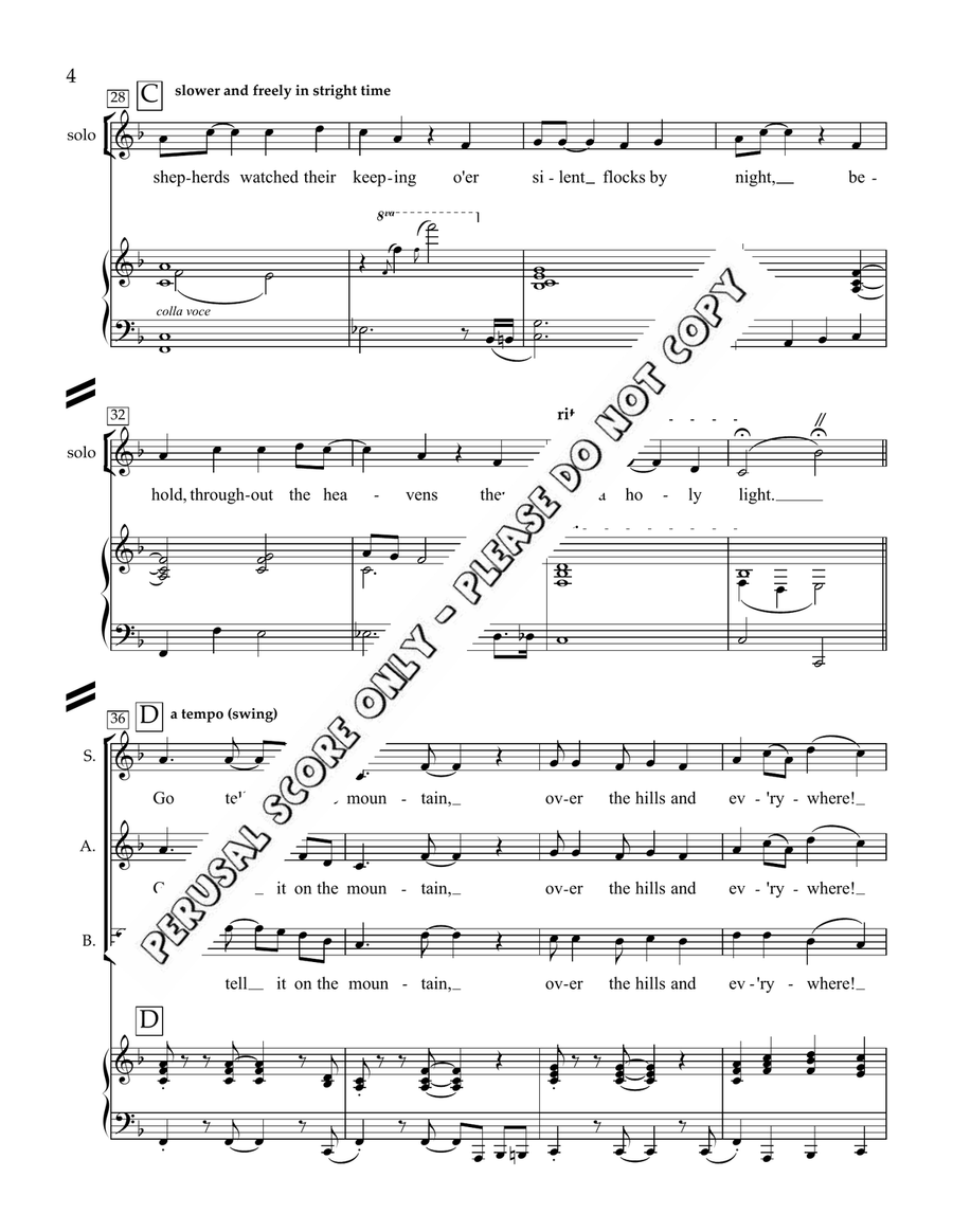 Go Tell It! Go Tell It! 3-Part scores gallery preview page 5