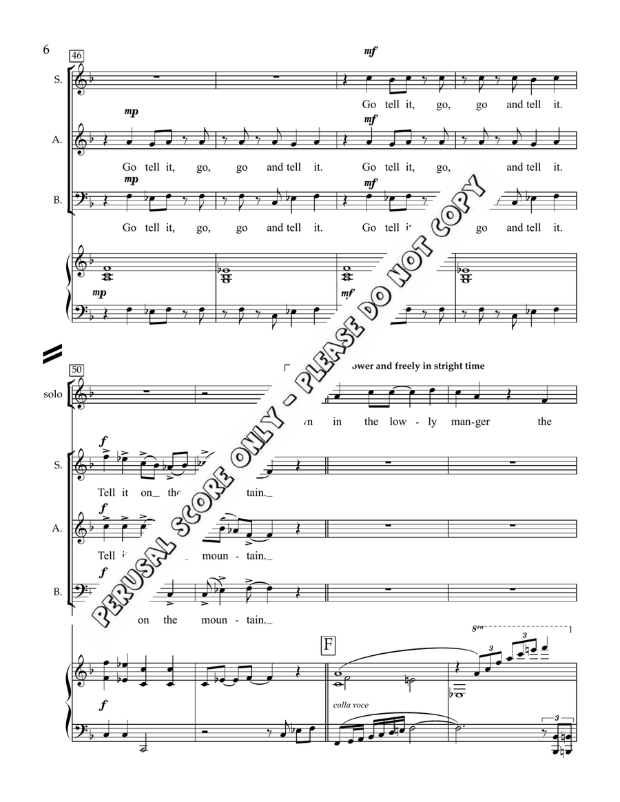 Go Tell It! Go Tell It! 3-Part scores gallery preview page 7