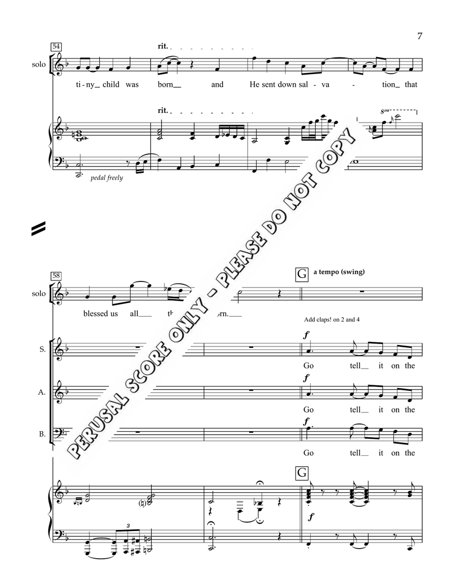 Go Tell It! Go Tell It! 3-Part scores gallery preview page 8