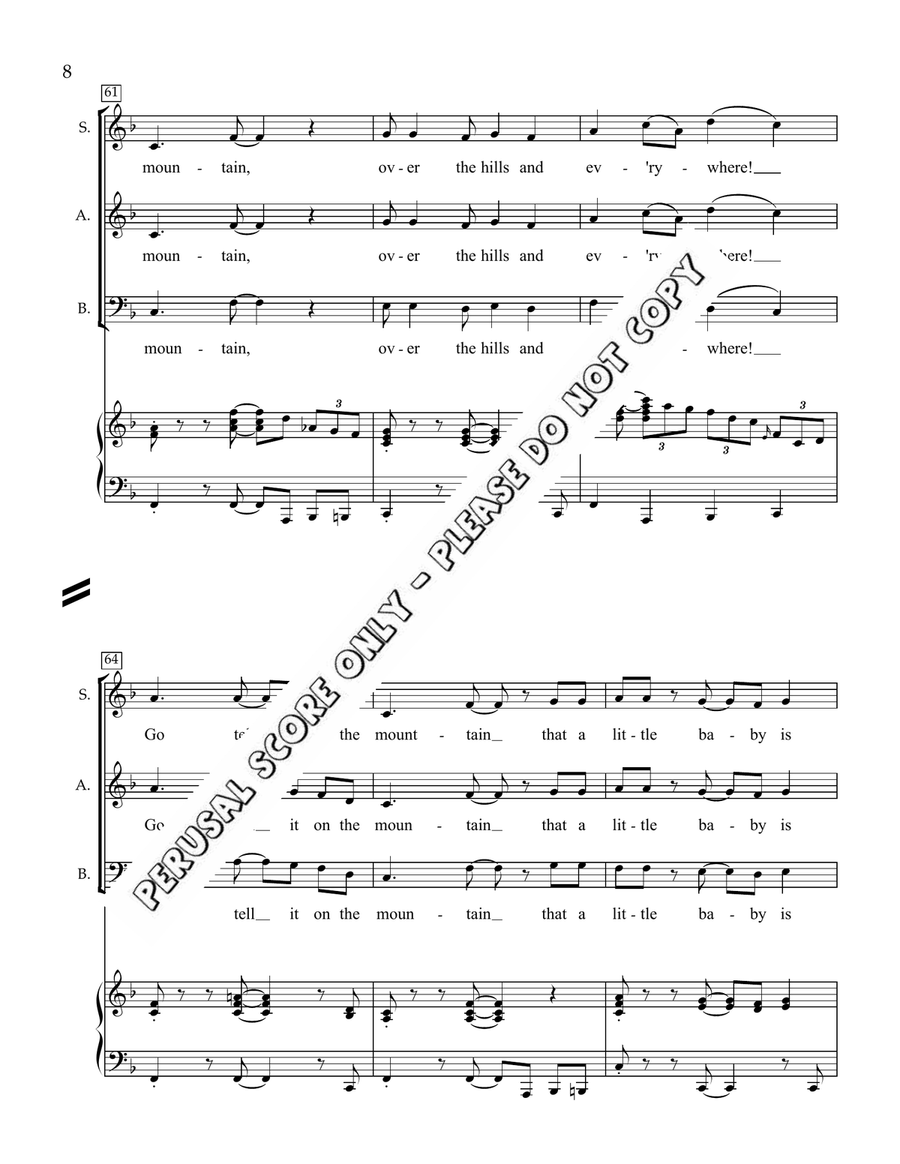Go Tell It! Go Tell It! 3-Part scores gallery preview page 9