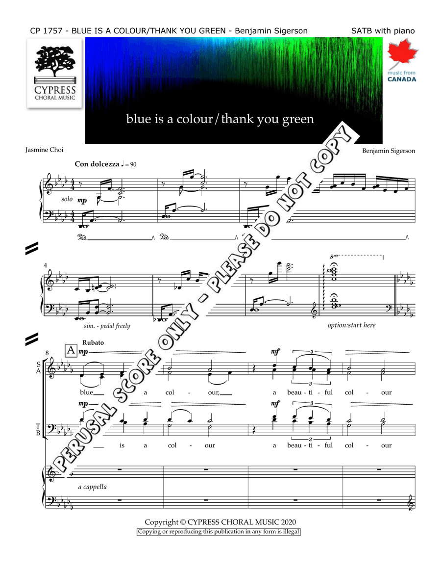 Blue Is A Color Blue Is A Color 4-Part scores gallery preview page 2