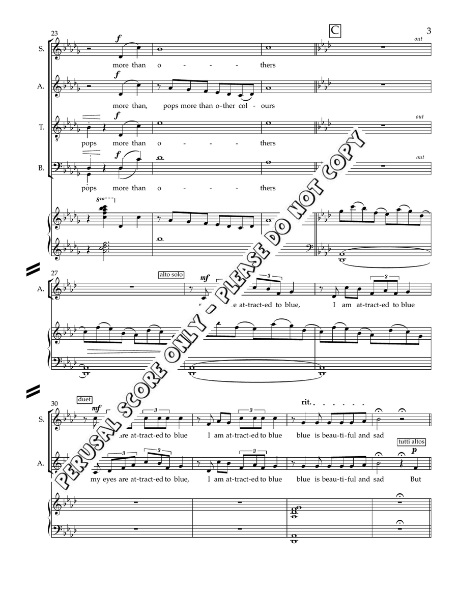 Blue Is A Color Blue Is A Color 4-Part scores gallery preview page 4