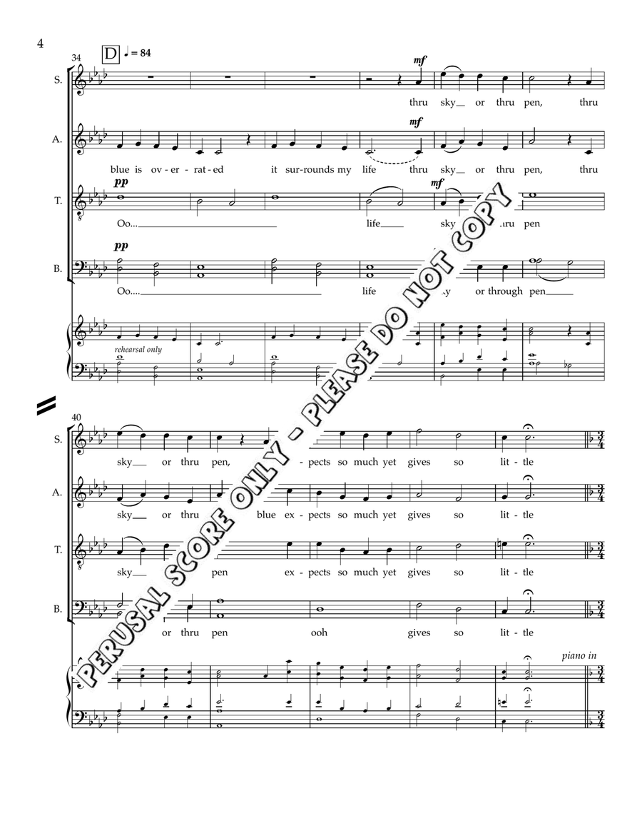 Blue Is A Color Blue Is A Color 4-Part scores gallery preview page 5