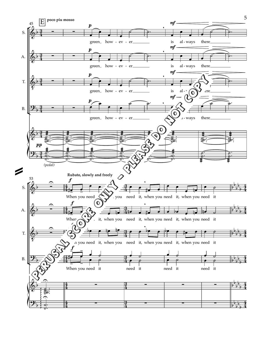 Blue Is A Color Blue Is A Color 4-Part scores gallery preview page 6