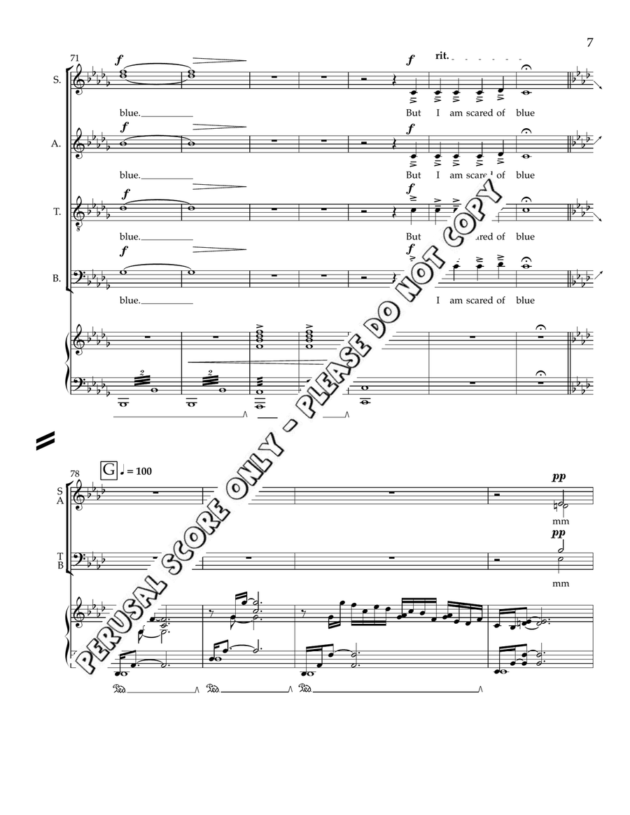 Blue Is A Color Blue Is A Color 4-Part scores gallery preview page 8