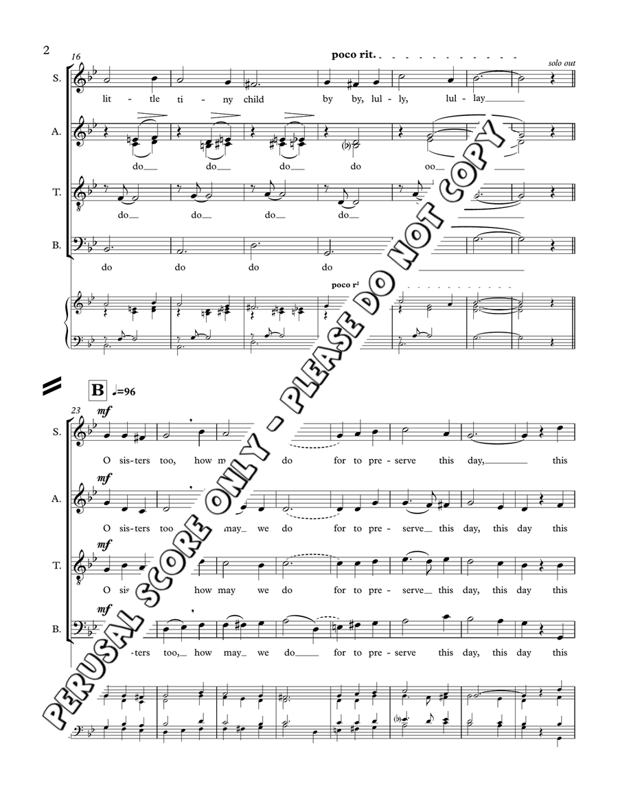 The Coventry Carol The Coventry Carol 4-Part scores gallery preview page 3