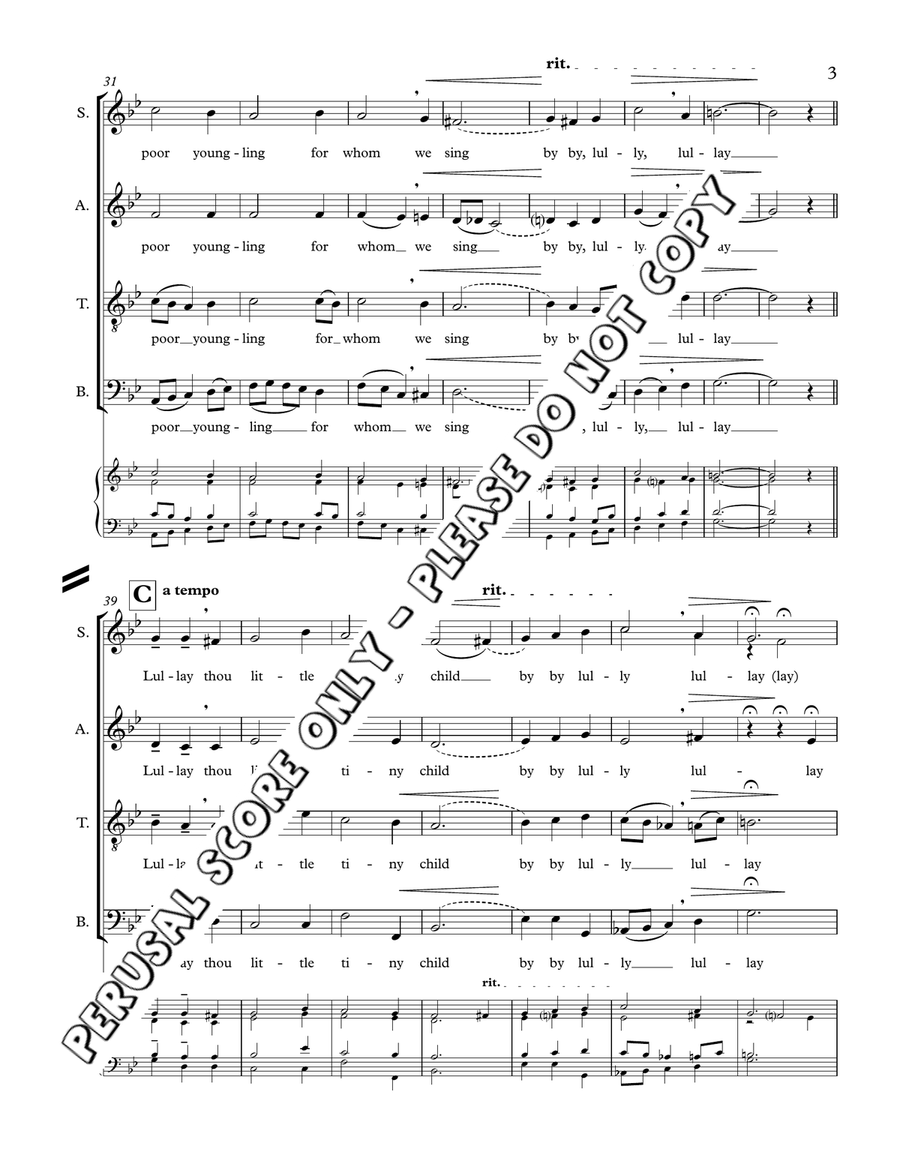 The Coventry Carol The Coventry Carol 4-Part scores gallery preview page 4