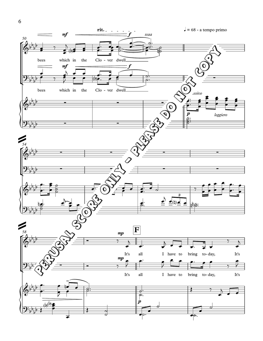 All I Have To Bring Today 4-Part scores gallery preview page 6
