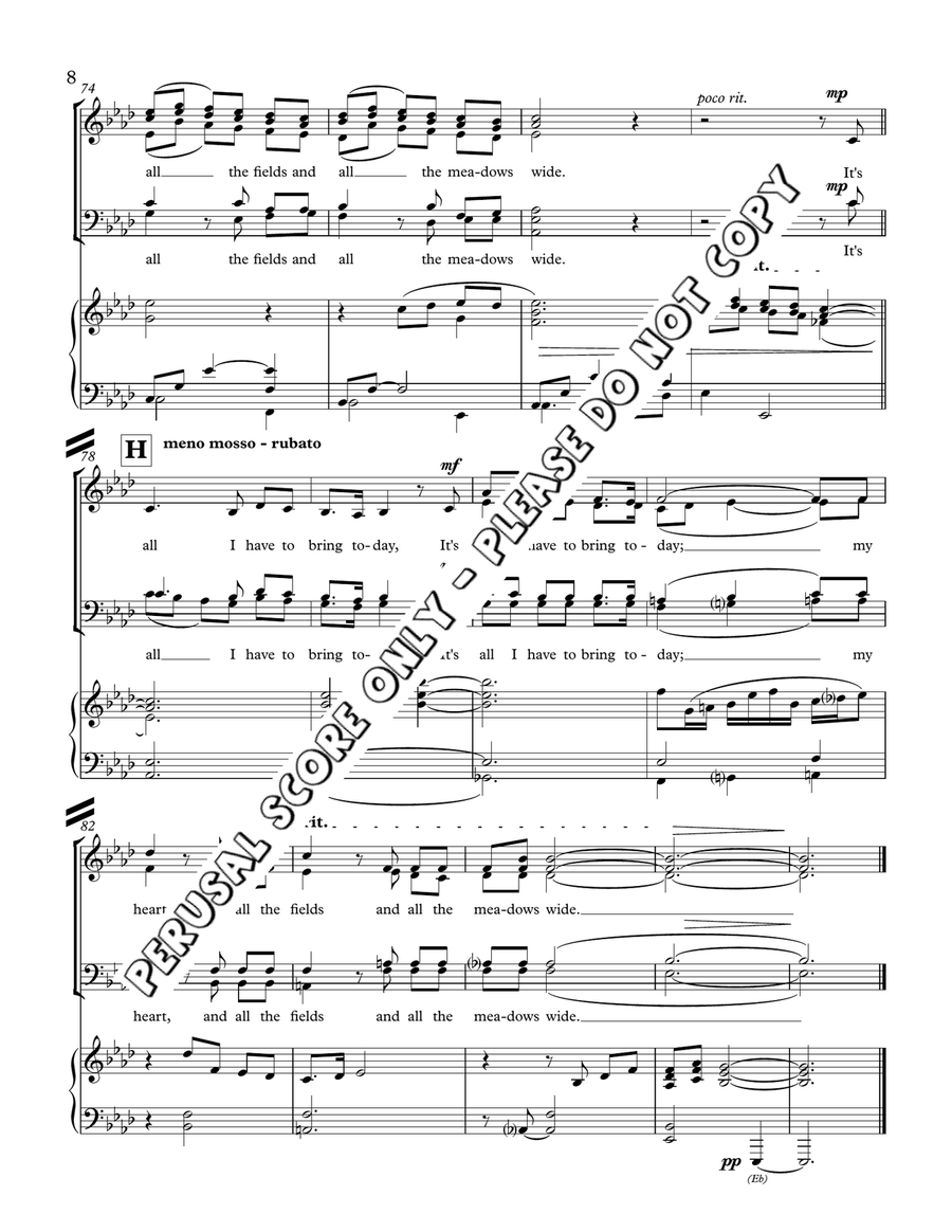All I Have To Bring Today 4-Part scores gallery preview page 8