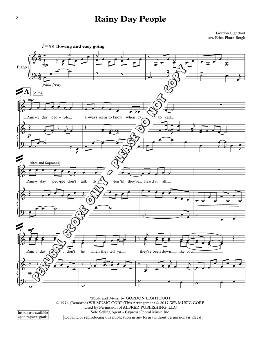 Rainy Day People Rainy Day People 4-Part scores gallery preview page 2