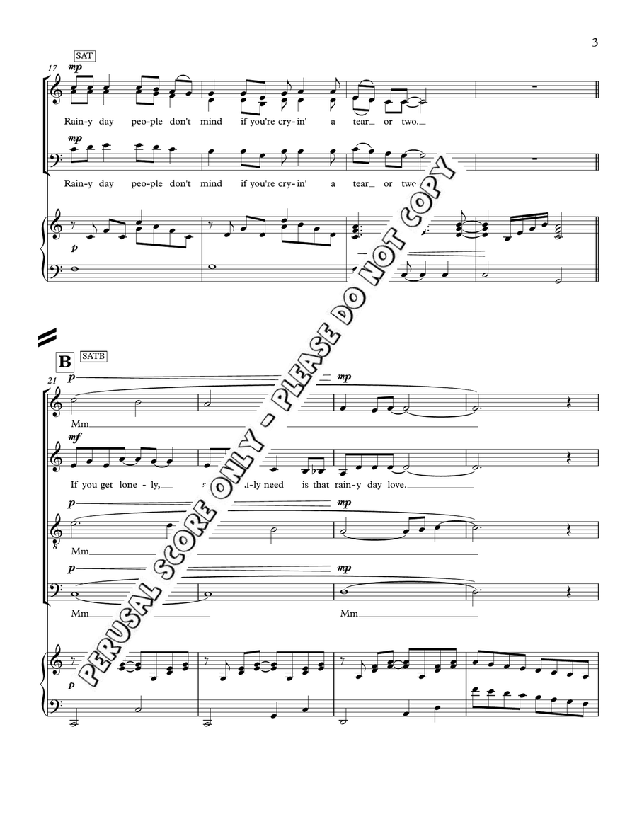 Rainy Day People Rainy Day People 4-Part scores gallery preview page 3