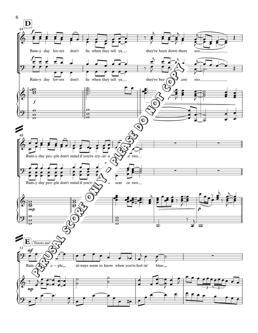 Rainy Day People Rainy Day People 4-Part scores gallery preview page 6