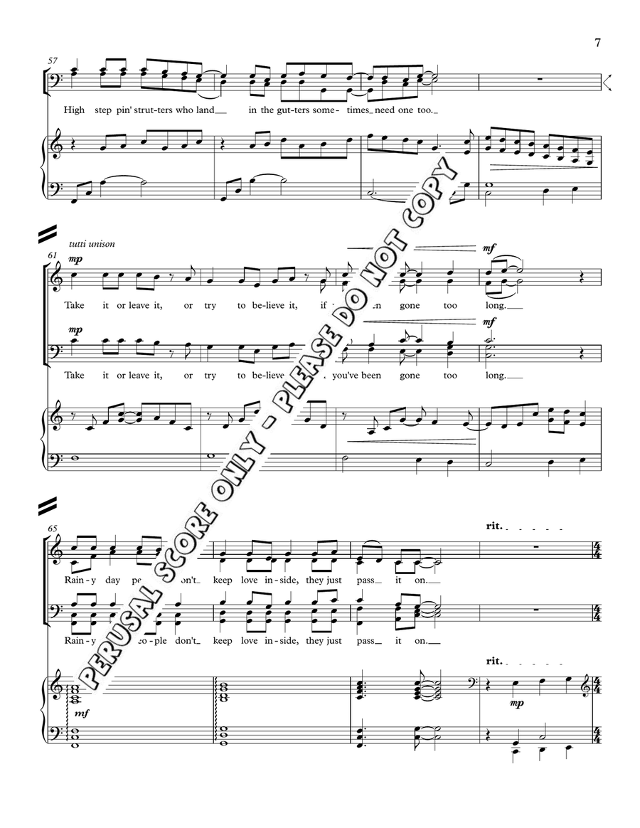Rainy Day People Rainy Day People 4-Part scores gallery preview page 7