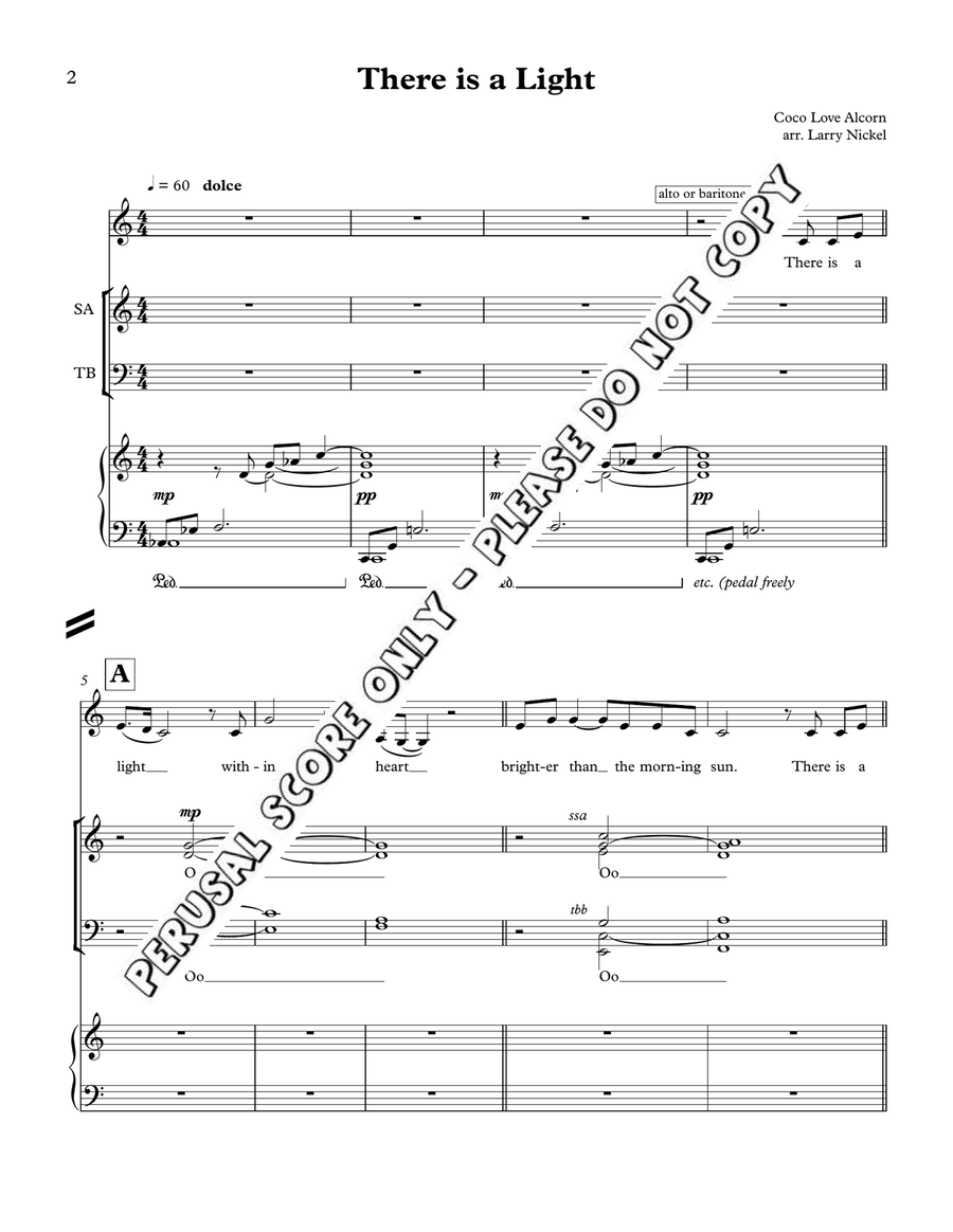 There Is A Light There Is A Light 4-Part scores gallery preview page 2
