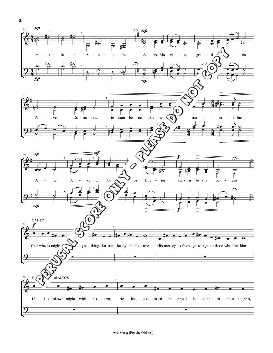 Ave Maria Ave Maria 4-Part scores gallery preview page 3