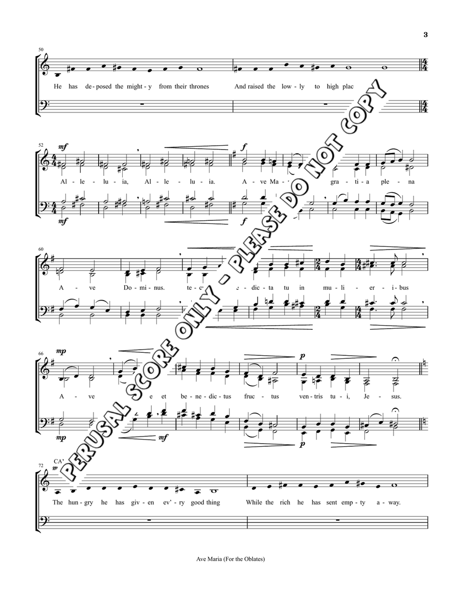 Ave Maria Ave Maria 4-Part scores gallery preview page 4
