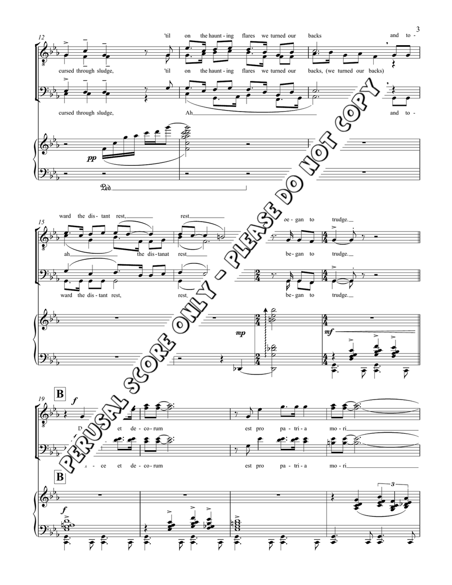 Dulce Et Decorum Dulce Et Decorum TTBB scores gallery preview page 3