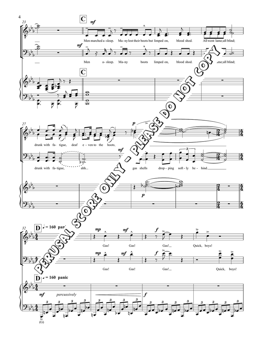 Dulce Et Decorum Dulce Et Decorum TTBB scores gallery preview page 4