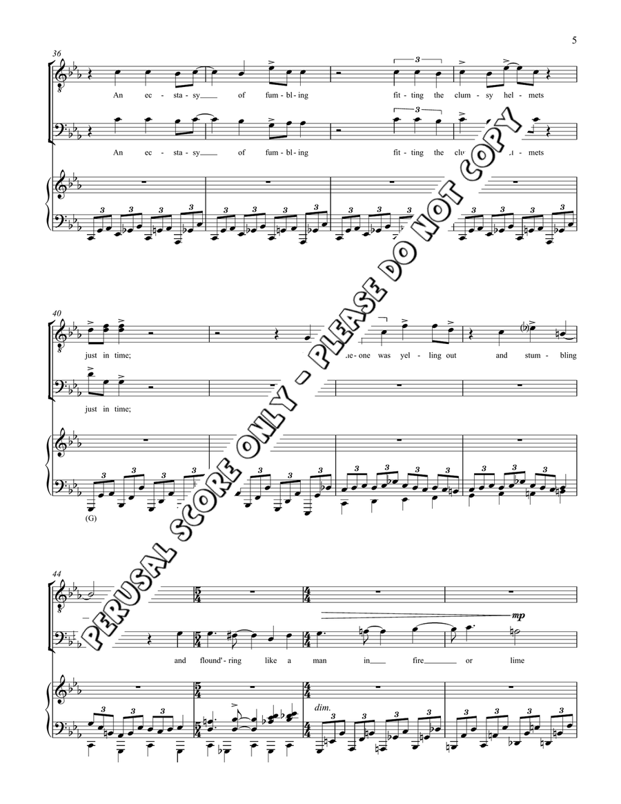 Dulce Et Decorum Dulce Et Decorum TTBB scores gallery preview page 5