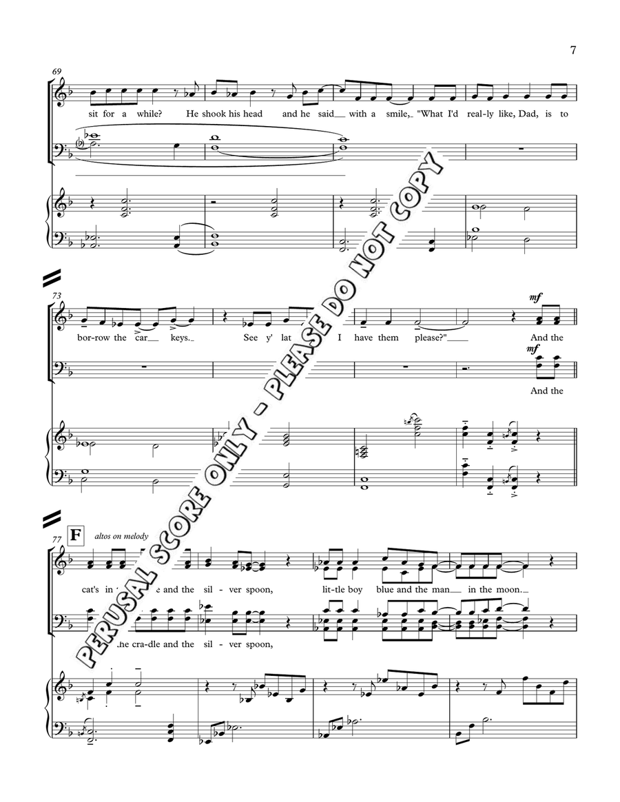 Cat's In The Cradle Cat's In The Cradle 4-Part scores gallery preview page 7