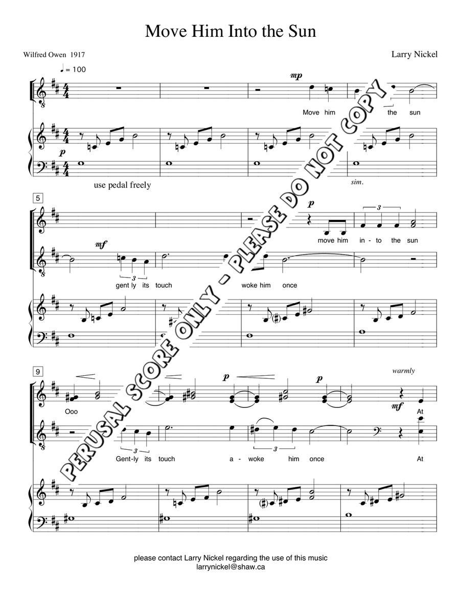 Move Him Into The Sun Move Him Into The Sun 4-Part scores gallery preview page 2