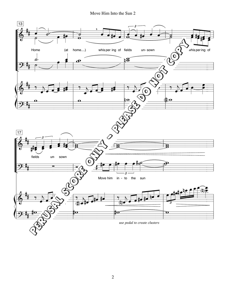 Move Him Into The Sun Move Him Into The Sun 4-Part scores gallery preview page 3